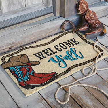 Welcome Y'all Door Mat Set of 2 - Park Designs - The Fox Decor